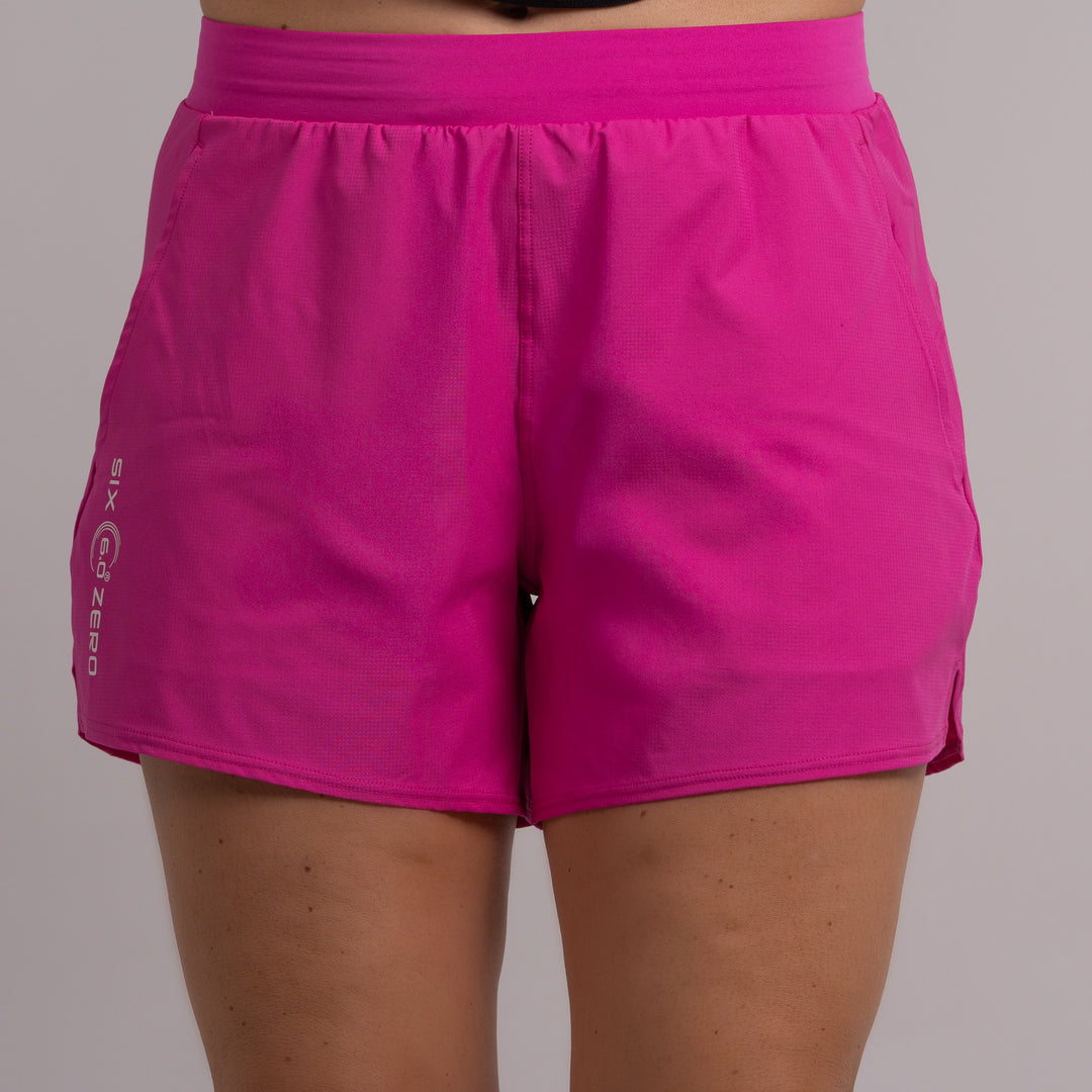 Womens Performance Short Violet with White Logo