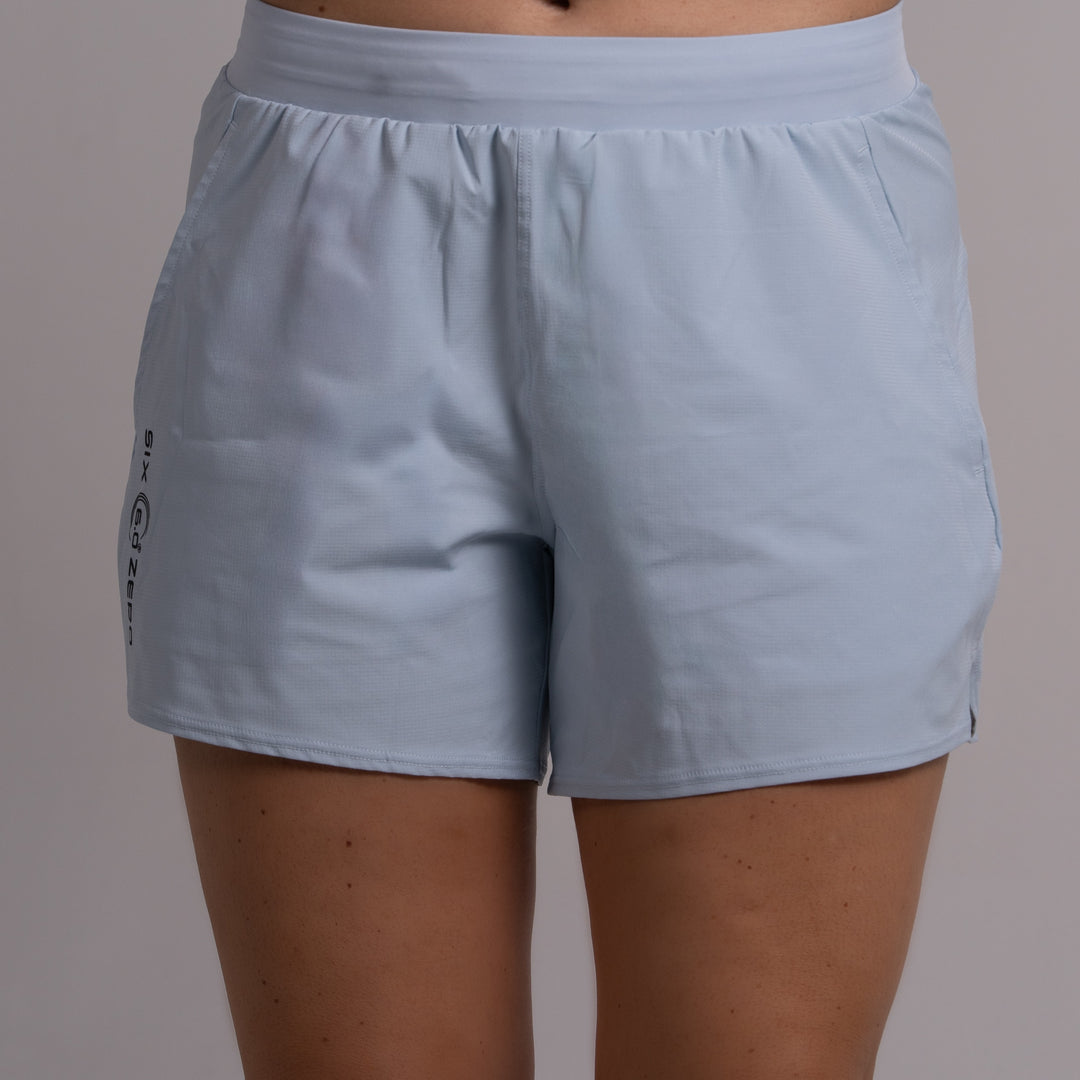 Womens Performance Short Skyway with Black Logo
