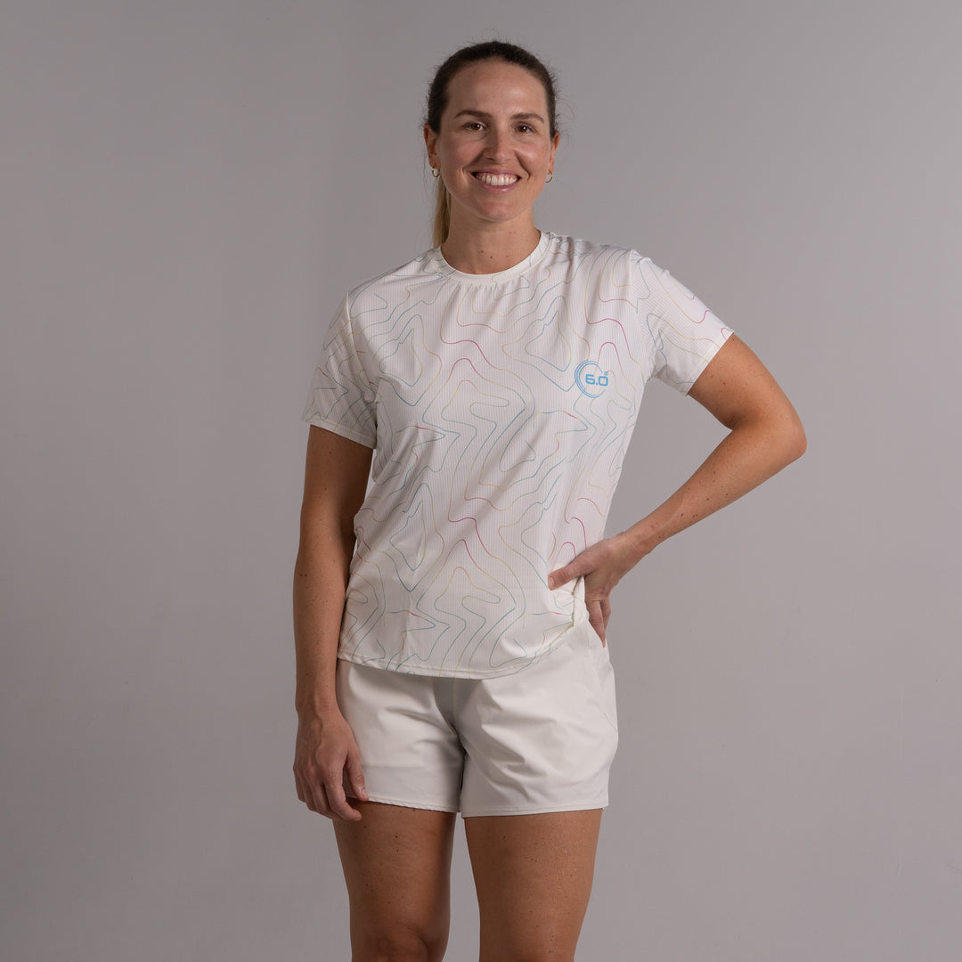 Womens Performance Active Tee Air Mesh Opal